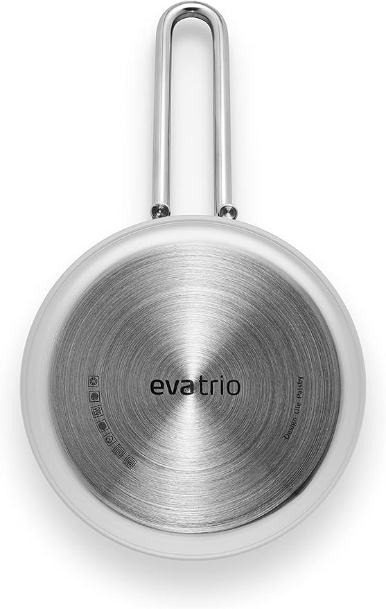Eva Trio Stainless Steel Pot Set 3 Pieces 1.1 L 2.2 L 3.6 L Complete Pot Set that Covers Every Need for Daily Cooking Polished Steel