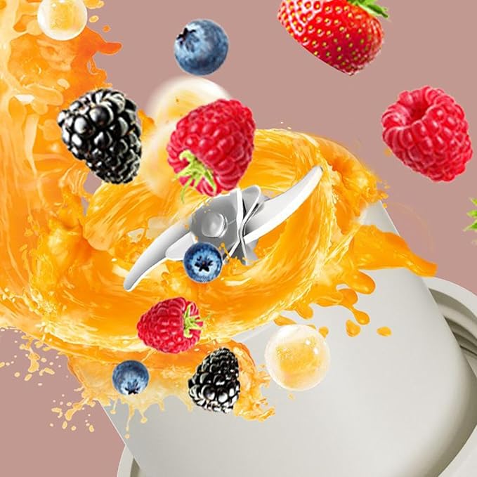 Personal Blender With Cordless Convenience White Usb Rechargeable Juicer Mini Fruit Blender Cup Cold Press Extraction For Citrus Lemon Orange Pear Kitchen Home Camping Office