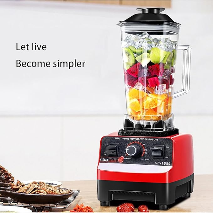 Heavy Duty Professional Blender Peak 2200W Commercial Grade Bar Blender With 70Oz Container For Shakes Smoothies Ice Crushing Frozen Fruits Soups Dry Grinding (Black)