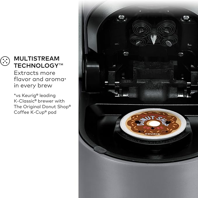 Keurig K-Supreme Single Serve K-Cup Pod Coffee Maker MultiStream Technology 4 Brew Sizes 66oz Dual-Position Removable Reservoir Gray