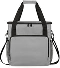 Grey Coffee Maker Carrying Bag Waterproof Insulated Leakproof Cooler Bag Portable Storage Tote Bag Organizer With Shoulder Strap