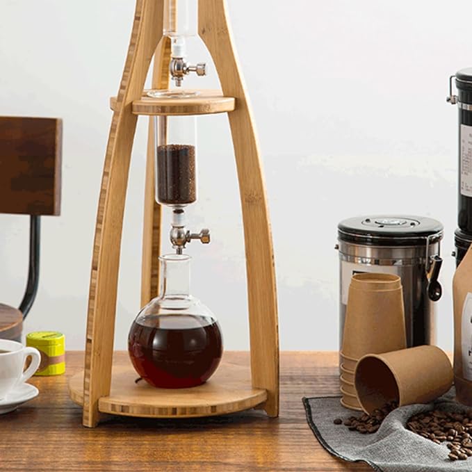Modern Cold Brew Tower Coffee Maker Cold Brew Maker Manual Cold Brew Coffee Tower Drip System Ice Drip Coffee Maker Cold Brew Tower for Home Reusable Cold Tea Maker
