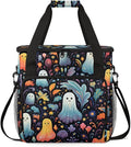 Halloween Ghosts Coffee Maker Carrying Bag Portable Travel Storage Tote Bag Compatible with K-Mini or K-Mini Plus Single Serve Coffee Brewer Carrying Case with Multiple Pockets &amp Shoulder Strap