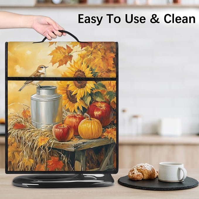 cfpolar Kitchen Aid Mixer Cover Compatible with 6-8 Quarts Sunflower Bird Autumn Stand Mixer Cover Kitchen Aid Mixers Accessories Appliance Organizer Bag Dust Covers with Zipper Pocket