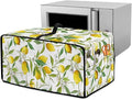Lemon Flower Toaster Oven Cover Heavy Duty Heat-resistant Protective Case Faux Linen Polyester Protector with Handle &amp Pockets for Everyday Home Kitchens