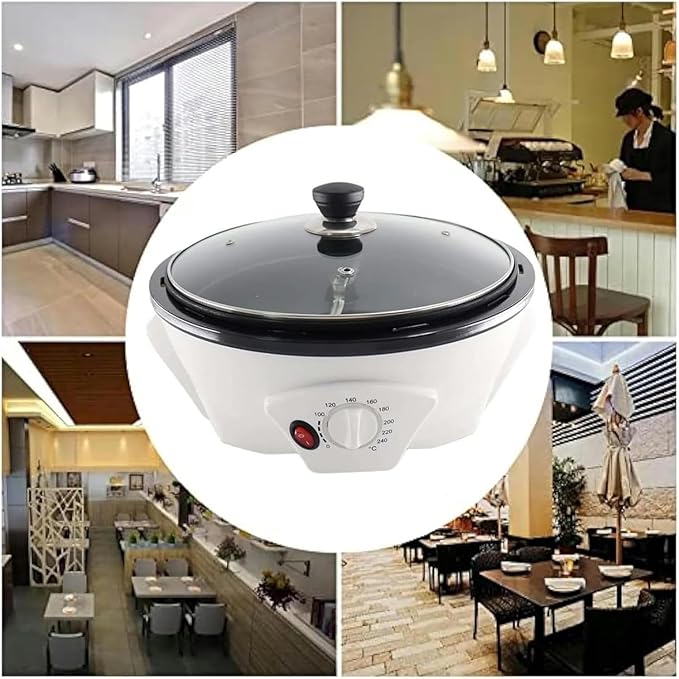 Coffee Bean Roaster Coffee Roaster Machine Multifunctional Electric Coffee Bean Maker with Adjustable Temperature High Capacity Coffee Maker
