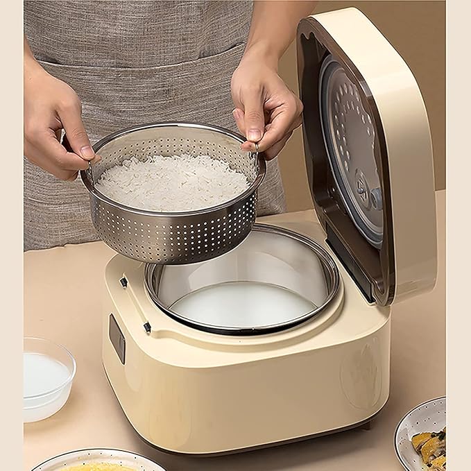 Small Rice Cooker 3L– Electric Rice Steamer With Keep Warm Function Removable Non Stick Rice Pot