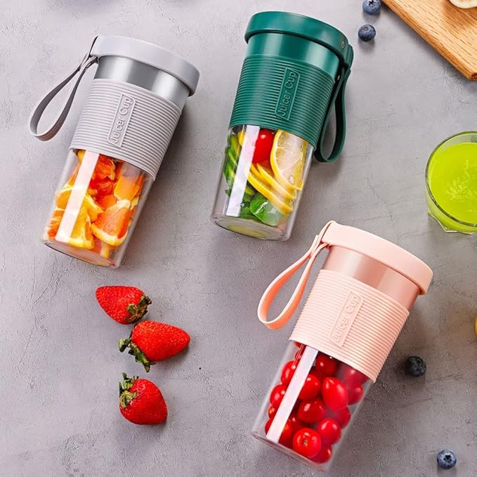 Portable Blender Personal Mini Juice Blender USB Rchargeable Juicer Cup Blender Home/Office/Outdoors (Color : Green)
