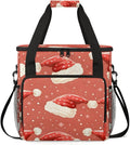 Christmas Hat Coffee Maker Carrying Bag Graffiti Hat Travel Storage Bag Compatible with K-Mini or K-Mini Plus Single Serve Coffee Brewer Carrying Case with Multiple Pockets &amp Shoulder Strap
