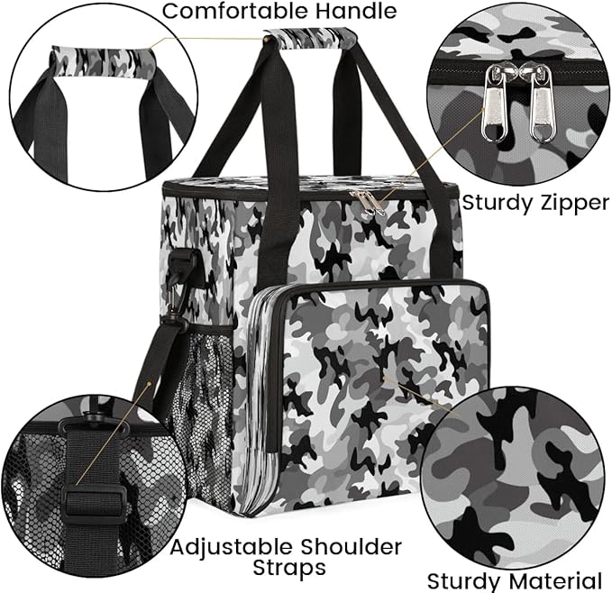 Camo Grey Coffee Maker Carrying Bag for Keurig K-Mini or K-Mini Plus Storage Portable Coffee Maker Travel Bag