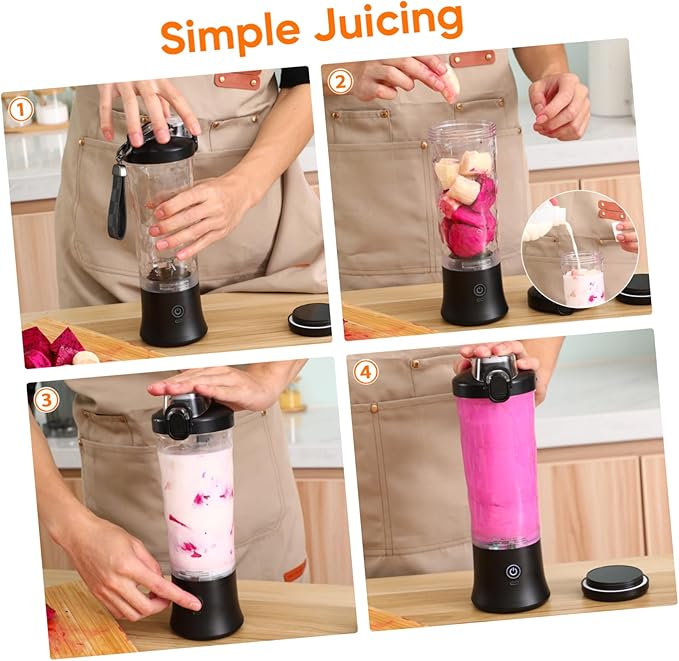 Mini Usb Fruit Blender Cup Travel Portable Juicer Fresh Juice Maker Rechargeable Easy Clean Masticating Juicer