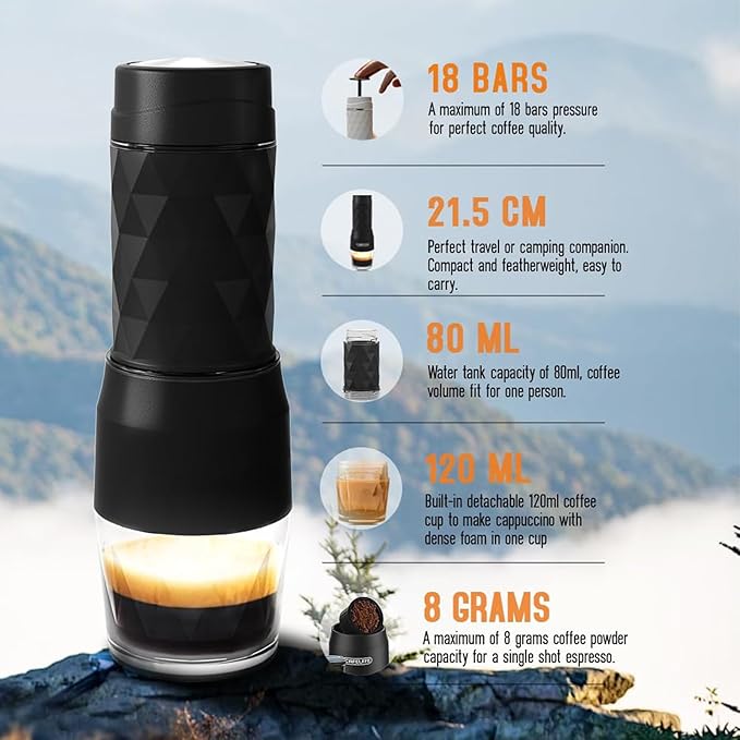 Friendly Combined Coffee Plunger Machine Consistent Tablets DATA Pouches Grounds For Backpacking Otherwise Road Excursions Denial Electricity Required Coffee Machine