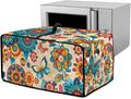 Boho Mandala Print Toaster Oven Cover Wide Slot Butterfly Print Bread Machine Cover with Side Pockets for Kitchen Counter Decorative 18.5 x 14.5 x 9 Green and Orange