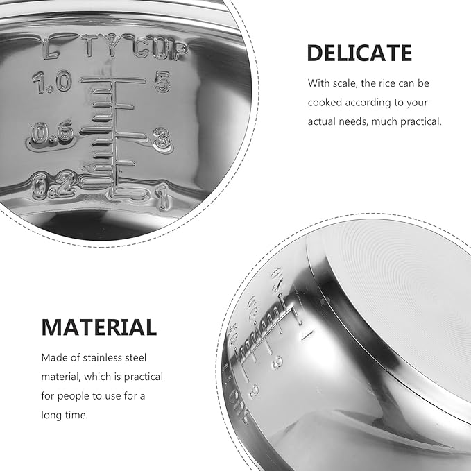 Hemoton Stainless Steel Rice Cooker Inner Pot Large Capacity Multi-use Cooking Pot for Rice Soup and Cake Replaceable Liner for Household Cookers Portable Kitchen Accessory