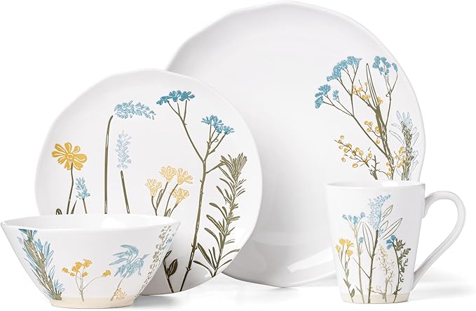 Lenox 897830 Wildflowers 16-Piece Dinnerware Set Service For 4