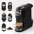 HIBREW H2B 5-in-1 Pod Coffee Maker - Compatible With 4 Coffee Capsule as Well as Espresso Powder Makes Iced Coffee Espresso Cappuccino Long Black. Hotel Kitchen Coffee Machine