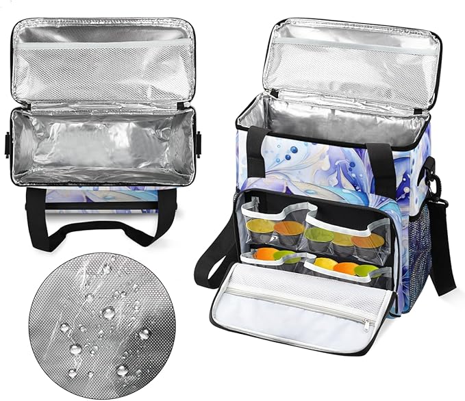Tie Dyeing Coffee Maker Carrying Bag Purple Portable Travel Storage Tote Bag Compatible with K-Mini or K-Mini Plus Single Serve Coffee Brewer Carrying Case with Multiple Pockets &amp Shoulder Strap