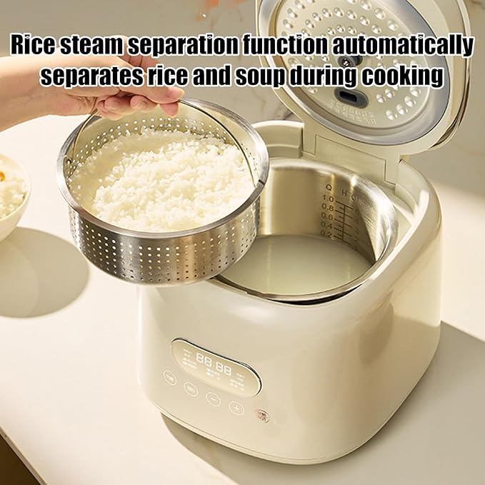 Rice Cooker 2.5L Small Rice Cooker 8-In-1 Multi-cooker with Non-stick Pot 24H Keep Warm &amp Delay Timer
