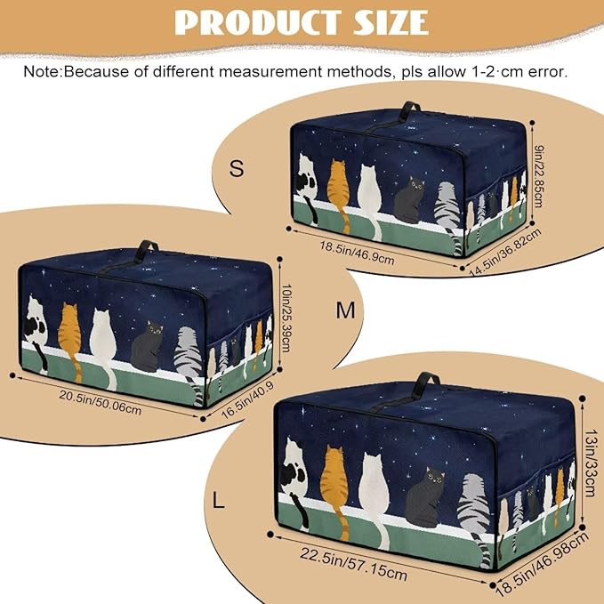 Doojoayie Small Appliance Covers Cute Cat Toaster Oven Cover 4 Slice Kitchen Appliance Dust Protector 18.5x14.5x 9 Compatible with Toaster/Bread Machine