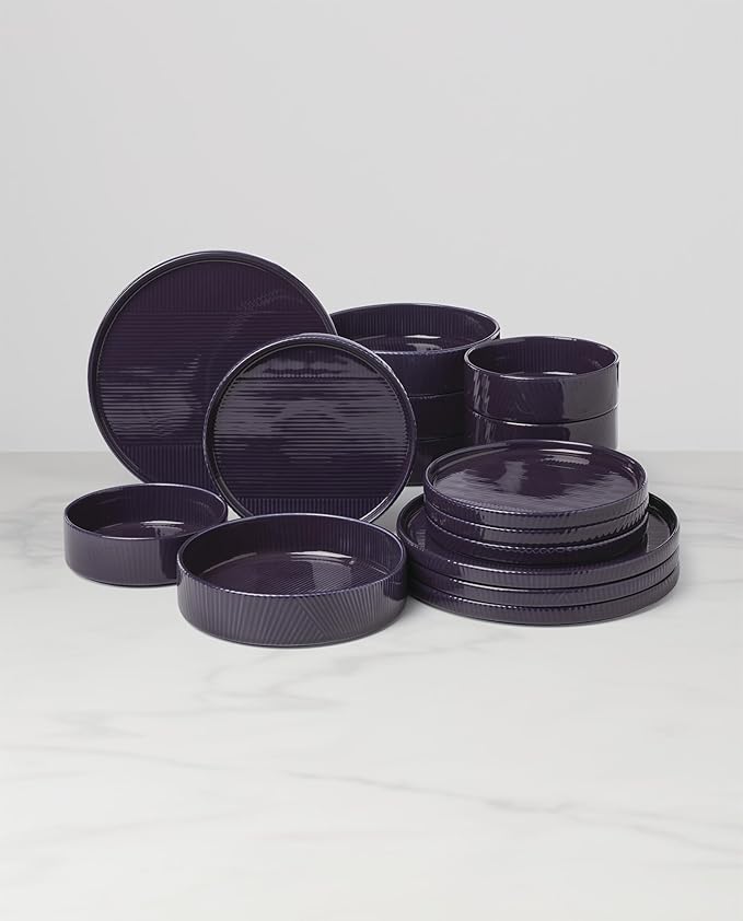 Lenox 897948 Modulus 16-Piece Dinnerware Set Nightshade