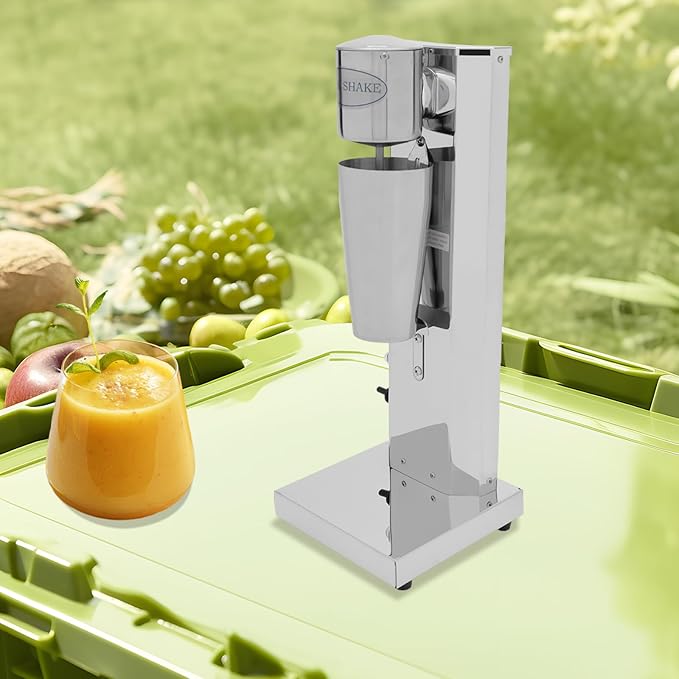 PERFERATE Electric Milkshake Maker Machine 110V Commercial Milkshake Machine 2 Speeds Stainless Steel Smoothie Blender 22-Oz/Cup Drink Mixer Frappe Machines for cafe Milk Tea Shop