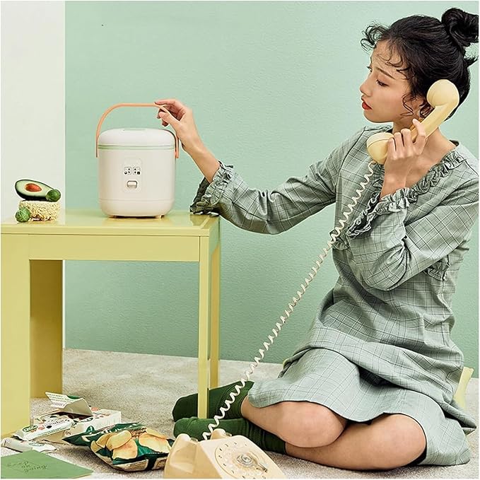 Mini Rice Cooker Commercial Rice Cooker 1.2L Rice Maker Removable Non-Stick Pot For Cooking Soups Stewing Steaming Automatic Keep Warm Function