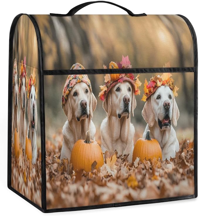 cfpolar Kitchen Aid Mixer Cover Compatible with 6-8 Quarts Dog Pumpkin Fall Stand Mixer Cover Kitchen Aid Mixers Accessories Appliance Organizer Bag Dust Covers with Zipper Pocket