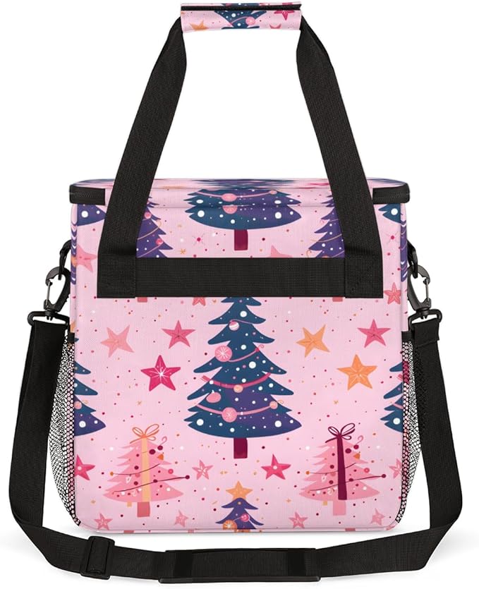 Fantastic Xmas Tree Coffee Maker Carrying Bag Portable Travel Storage Tote Bag Compatible with K-Mini or K-Mini Plus Single Serve Coffee Brewer Carrying Case with Multiple Pockets &amp Shoulder Str