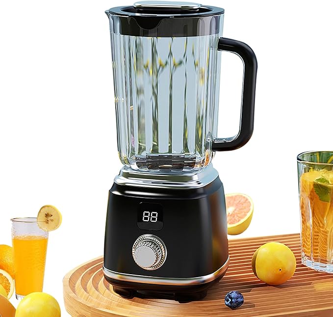 600ml Blender Smoothie Maker 50W Juicer Machines with Sharp Stainless Steel Blades 2 Speed and Pulse Ice Crushing for Milkshake Juice Baby Food and Vegetable Drinks black (Black)