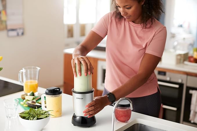 High Speed Blender (Silver) with additional Blender Cups Amazing Shape Bullet Blenders For Making Smoothies Mini Blender Smoothie Maker for Gym Work or Home