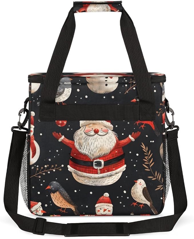 Fantastic Santa Claus Coffee Maker Carrying Bag Christmas Santa Claus Travel Storage Bag Compatible with K-Mini or K-Mini Plus Single Serve Coffee Brewer Carrying Case with Pockets &amp Shoulder St