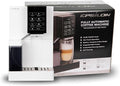 Epsilon Fully Automatic Coffee Machine Modern One Touch Espresso Machine Integrated Milk Frother and Custom Brewing Cafe Maker Compact Countertop Size Self Cleaning Cafetera (White)