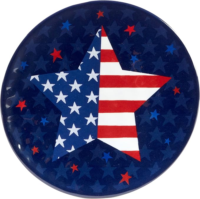 Certified International Stars &amp Stripes 12 Piece Melamine Dinnerware Set Service For 4