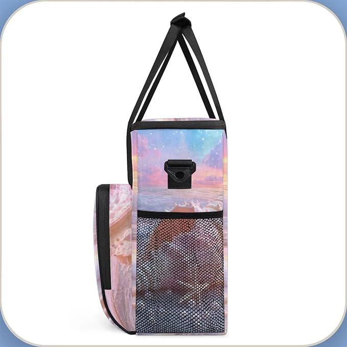 Starfish Coffee Maker Travel Bag Cute Insulated Grocery Bag Travel Picnic Leakproof Cooler Bags With Shoulder Strap