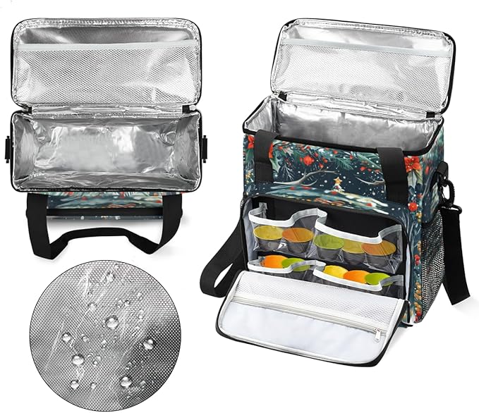Abstract Tree Coffee Maker Carrying Bag Xmas Tree Travel Storage Bag Compatible with K-Mini or K-Mini Plus Single Serve Coffee Brewer Carrying Case with Multiple Pockets &amp Shoulder Strap