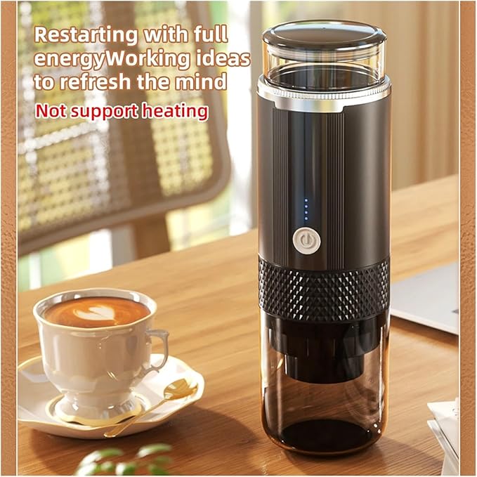 Portable Coffee Machine Portable Electric Espresso Machine One-button Operation Recharable Handheld Coffee Maker Coffee Tea Powder Suitable for Travelfor Outdoor Travel Picnic