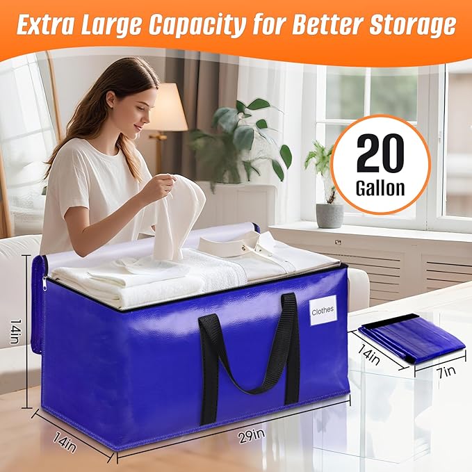 Moving Bags with Backpack Straps &amp Carry Handles (20 Gallons Count 10)