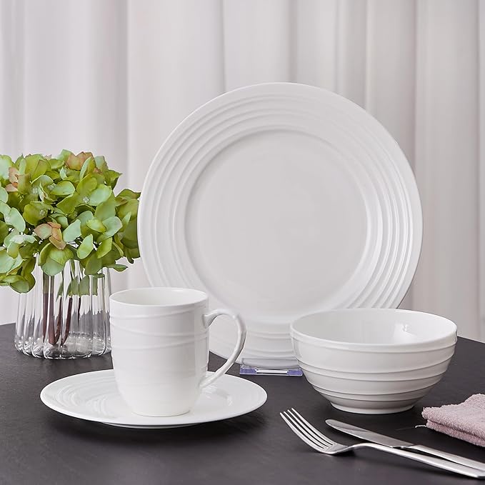 16 Piece Dinnerware Set White