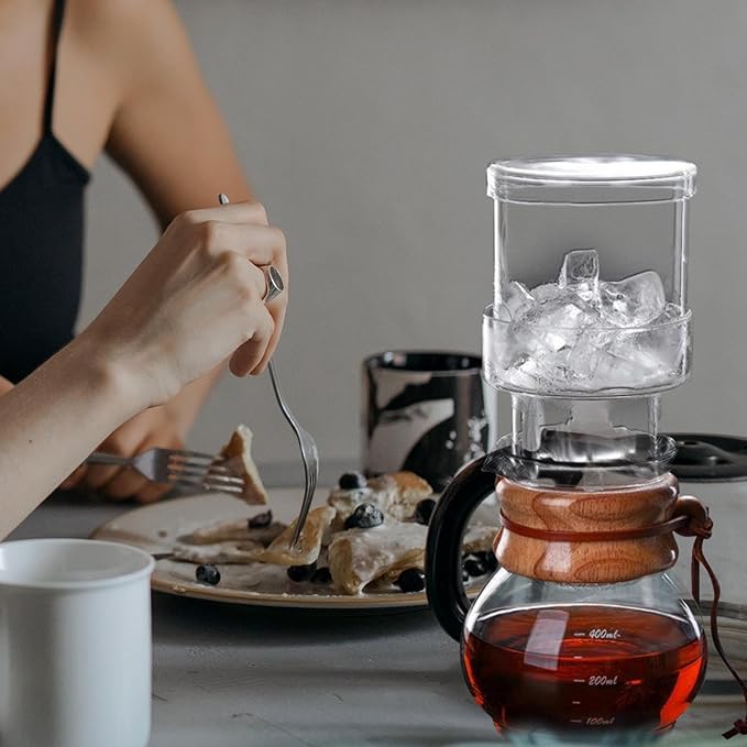 Toyvian Cold Brew Coffee Maker Glass Kettle Drip Coffee Pot with Storage Container Multi-functional for Home and Office Use