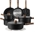 Non-Stick Titanium Cookware Set Multi-Functional Frying Pans Sauce Pans with Lids Cooking Pot Sets Pots and Pans Set with All Stovetops for Boiling/Stir-Frying/Stewing13Piece