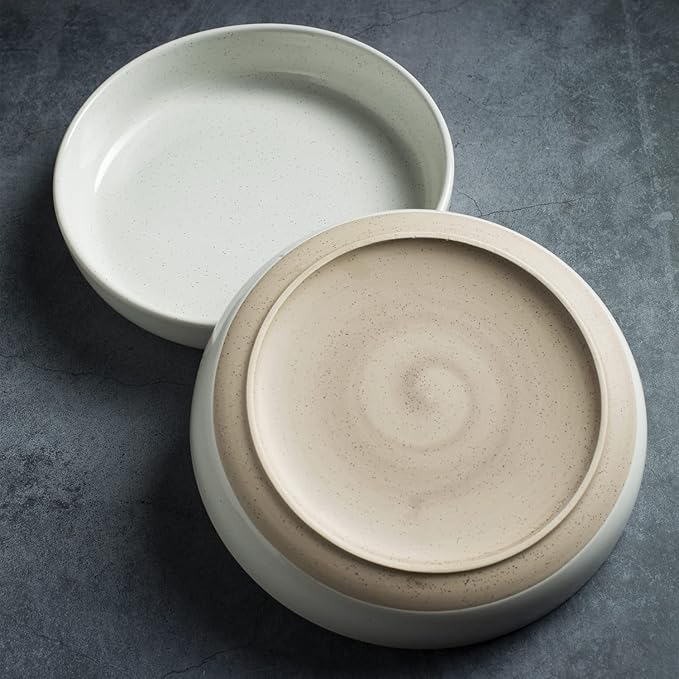Famiware Milkyway Plates and Bowls Set For 4 16-Piece Dinnerware Sets White