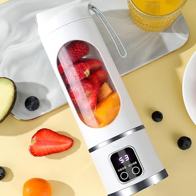 Portable Juicer Blender450ml Wireless Maker with LED Display - Portable Blender Cup | for Home Gym Kitchen Beach School Camping Hiking Picnic Vacation Apartment Dorm