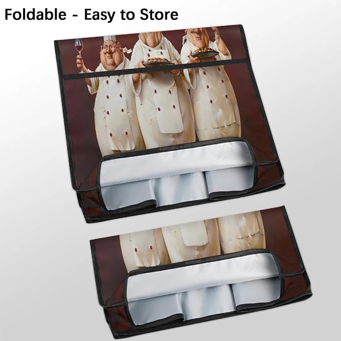 Kitchen Aid Mixer Cover Funny Chef Cook Stand Mixer Cover Compatible with 6-8 Quarts Stand Mixers Dust Covers with Zipper Pocket Foldable Washable Kitchen Aid Organizer Bag