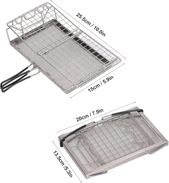 Camping Stove Toaster Outdoor Stovetop Toaster Premium Stainless Steel Foldable Portable Stable Structure for Picnic