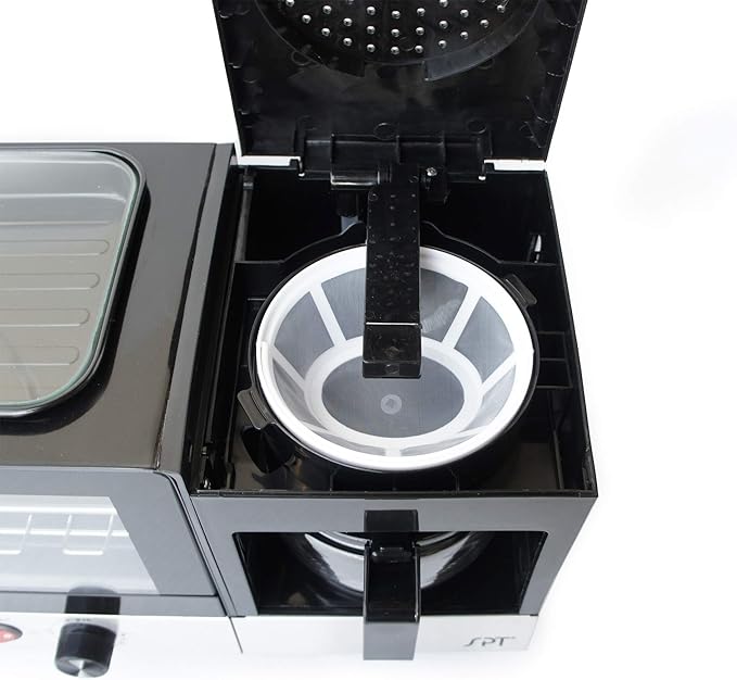 SPT BM-1120BA: 3-in-1 Breakfast Maker in Stainless Steel &amp Black18.5W x 8.75D x 11.25H inches