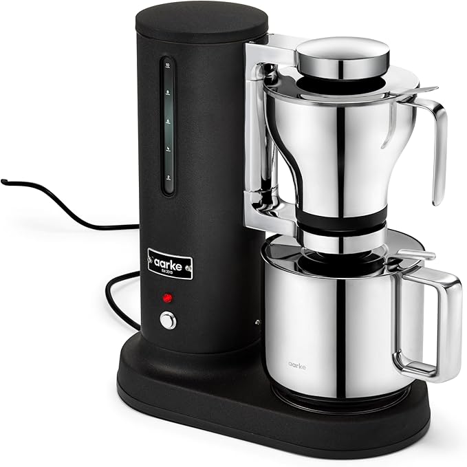 aarke Premium Coffee Maker and Thermal Jug Bundle - Luxury SCA-Certified Brewer with Blooming Mode and Vacuum Insulated Designed and Engineered in Sweden Matte Black