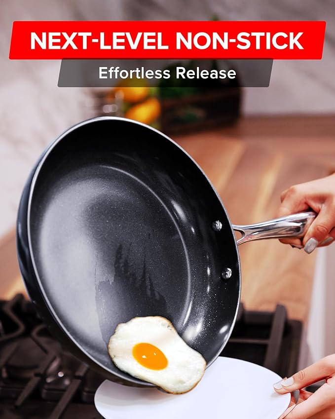 Nuwave Lux 13-Piece Premium Cookware Collection Next-Generation G11 Duralon Blue Ceramic Nonstick Ultra Durable PFAS-Free Lightweight &amp Works on All Cooktops