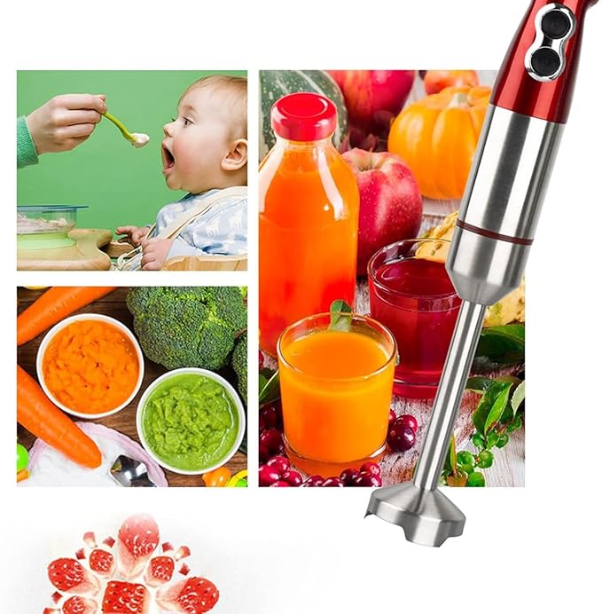 1000W Hand Removable Blender Electric Immersion Blender 2 Adjustable Speeds Stick Blender with Stainless Steel Blades for Baby Food Soups and Purees