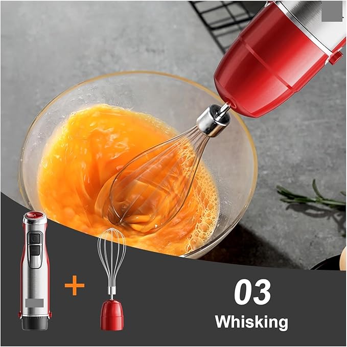 Fit for 4-in-1 Immersion Blender Stainless Steel Hand Stick Mixer with Chopper &amp Smoothie Cup for Food