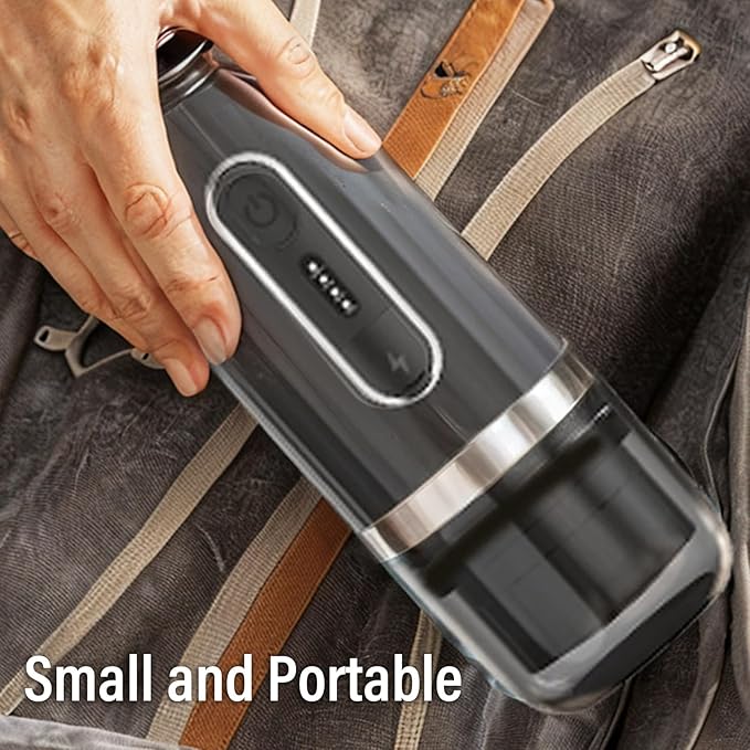 Espresso Coffee Machine 3 in 1 Travel Expresso Maker Leakproof Heat Insulation Efficient Fast Charging Electric Coffee Maker for Car Travel Camping RV Hiking Office